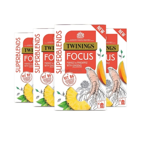 Twinings 트와이닝 슈퍼<b>블렌드</b> <b>터메릭</b> 허브티 20티백 4팩