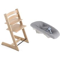 STOKKE TRIP TRAP OAK WHITE + NEW BONE SET GREY