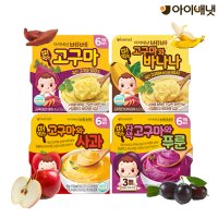 [아이배냇] [아이배냇] 아기간식 퓨레 떠먹는 사과,푸른,군고구마, 군바나나 4종 90g x 6개 사은 행사