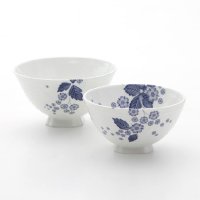 WEDGWOOD 웨지우드 스트로베리 블룸 인디고 밥공기 부부용 2인세트