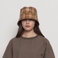 에이본 check bucket hat camel MW212