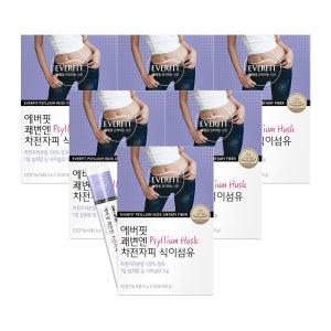 에버핏 쾌변엔 100% 차전자피 식이섬유 6박스