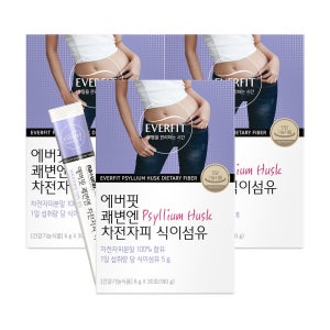 에버핏 쾌변엔 100% 차전자피 식이섬유 3박스