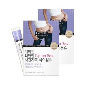 에버핏 쾌변엔 100% 차전자피 식이섬유 2박스