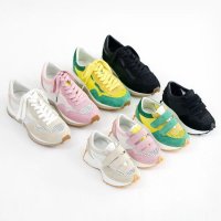 러블리슈즈 Lovelyshoes 커플슈즈 눈에띄는 가죽 매쉬 스니커즈