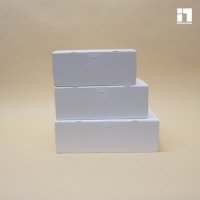 화이트 원터치 답례품 쿠키 베이커리 포장 상자 3사이즈 / 50매, 100매