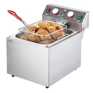 델키 올인원 전기튀김기 DK-260 13L 2800W SUS304 유조통  2중 안전장치 200도 온도조절 30분 타이머 가정용 업소용 미니 소형 치킨 감자 튀김기계