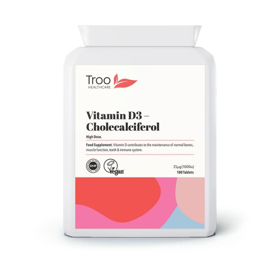 트루헬스케어 <b>비타민D</b>3 1000IU 180비건정/ Troo Healthcare Vita
