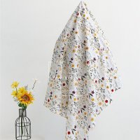 50cm x 140cm조각  식물 인쇄 염색 자수 천  의류  드레스  식탁보  커튼 원단  DIY 수제 재료