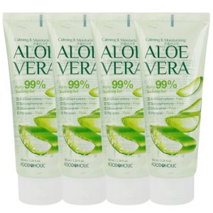 (4개)푸드어홀릭 알로에베라 수딩젤 100ml /튜브 휴대용 병풀추출물함유 진정 빠른보습