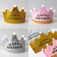 LED 왕관 머리띠 생일파티용품 공주님왕자님왕관