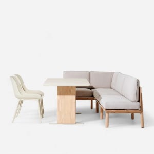 포레 컴포트 4인 라운지세트 (벤치1, 코너벤치1, PP의자2 포함)