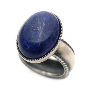 (실버 925) [루나- 라피스라줄리] 수공예 은 반지, 💜비비루시💜