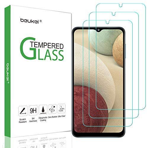 Easy Install 2.5D Edge HD QHOHQ 3 Pack Screen Protector for Samsung Galaxy A12 ＆ A12 Nacho ＆ M12 with 3 Packs Camera Lens Protector,Tempered Glass Film,9H Hardness Anti-Scratch Anti-Fingerprint 