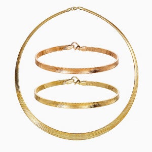 14K 벨라메쉬 스네이크 라인 세트