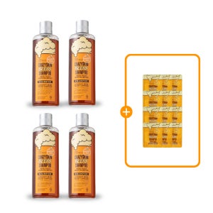 [식약처기능성/미국 FDA등록] 맥주효모 탈모샴푸 300g 4개+여행용파우치12매