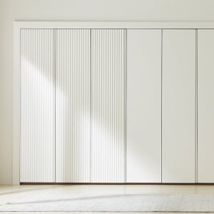 아트월 붙박이장 소프트화이트 비대칭형(행거형/선반형/서랍형)