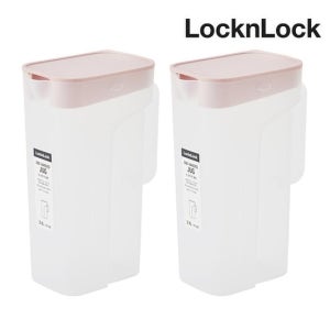 락앤락 한손에착 물통 2.1L 핑크 1+1 물병 냉장고 보틀 카페 투명 가정용 업소용 식당 TOP_HAP818PIKs2