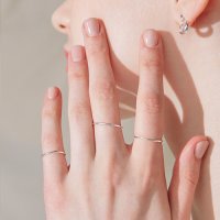 [헤이] [정유미,수지,태연,이성경,윈터,아린,권진아,미주,엄현경 착용] slim layered 3set ring