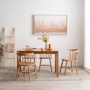 뉴시나몬 4인 원목식탁세트 의자형