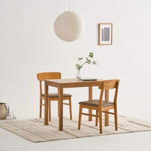 뉴시나몬 2인 원목식탁세트 의자형