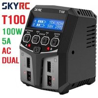 [SKYRC] T100 DUAL 디지털 밸런싱 다용도 충전기(AC110~220V 사용) Balance Charger, RC헬기,비행기, 드론 범용 배터리 충전기(LiPo/LiFe/