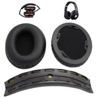 Newest 1 Pair Replacement Ear Pads + Headband Cushion for Beats by dr dre Studio 1.0 Headphone TY66