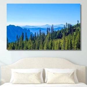 [하프클럽]푸른 하늘 푸른 산 와이드 풍경 액자 30호(91x57cm)