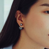 [선데이디스코클럽] DISCO BALL EARRING BLACK