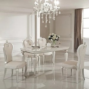 유캐슬 라메르 대리석 4인식탁세트(일반의자4)