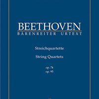 베토벤: 현악 4중주곡집 Op.74, 95(2책의 바이올린,비올라,첼로)/원전판/델・《마》편/《베렌라이타》사: 중형 스터디・스코어
