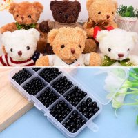 1380Pcs 3mm4mm5mm6mm8mm DIY 인형 인형 플라 검은 눈 봉제 비즈 수제 인형 액세서리에 대한 안전 공예 드롭 선박