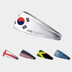 JUNK 정크 플래그 패턴 빅뱅라이트 헤드밴드 스포츠 머리띠 야구 러닝