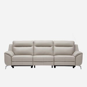 MVME 프라임 리츠 천연가죽 리클라이너 소파 4인 화이트에디션