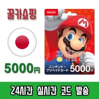 닌텐도 스위치 eShop e숍 기프트카드 24시간 즉시발송 닌텐도 이샵 선불카드 일본 5000엔