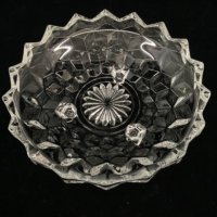 포스토리아 “아메리칸” 페턴 발달린 캔디 디쉬 Fostoria "American" Pattern Footed Candy Dish circa 1916 - 1986