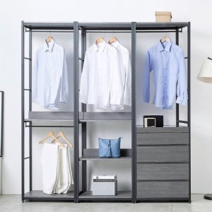 가이온 워너비 1800 4단서랍 행거 드레스룸 세트