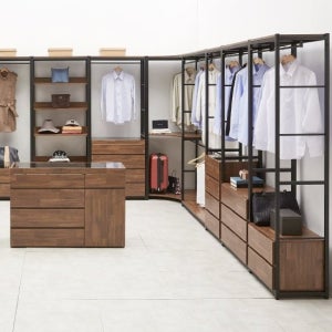 가이온 워너비 4000 3단서랍 ㄱ자 드레스룸 세트