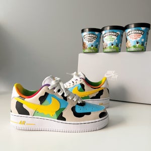 나이키 에어포스1 벤앤제리 아트 커스텀 [정품신발포함], 스모끼(smoky)