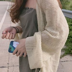 sale 오버핏 여름니트 거즈면 여자 로브 기모노 가디건