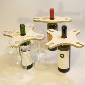 캠핑 와인 잔서버 와인 잔 병 거치대 , 와인조명-업라이트