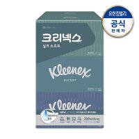 [유한킴벌리] 크리넥스 실크소프트 각티슈 미용휴지 250매 X6입