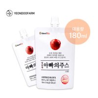 아빠의주스 연두팜  BIG 아빠의주스 사과즙 대용량 180ml 낱개