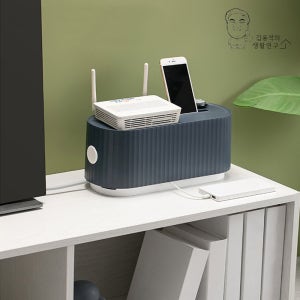 석코리아 플러그 콘센트 전선정리커버 투톤 멀티탭정리함 6구형