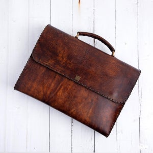 베지터블 생지 소가죽 서류가방 BC01, HABIN