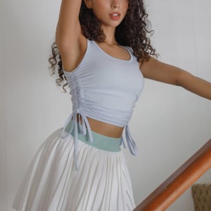 콘치 랩 플리츠 스커트