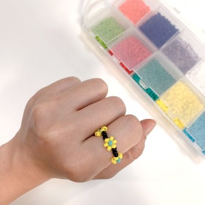 [바이윰]데이지 비즈반지(뱀뱀 협찬제품), 바이윰