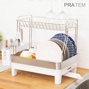 프라템 [프라템]신개념 물빠짐 식기건조대 2단