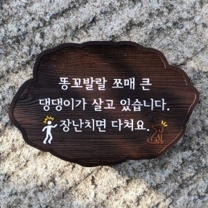 1843 장난금지 안내판 반려견 표지판 개조심 알림판