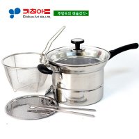 키친아트 스테인레스 찜국수냄비(찜기)18CM